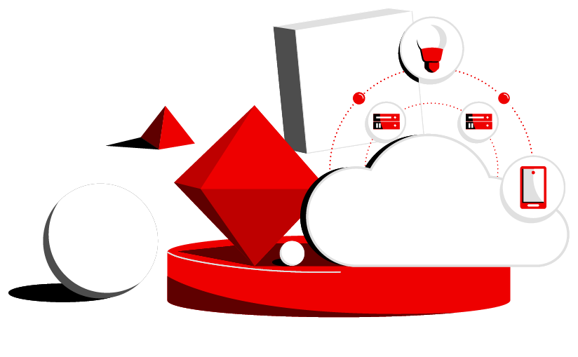 Illustration of various web services