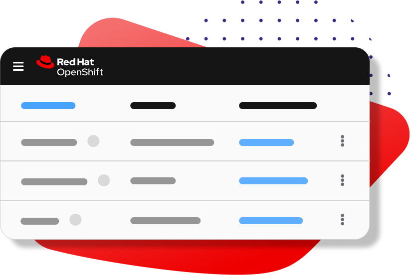 Red Hat OpenShift 製品画面グラフィック