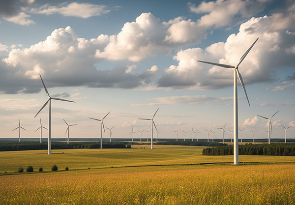 AI Generated: Gemini generated image of wind turbines