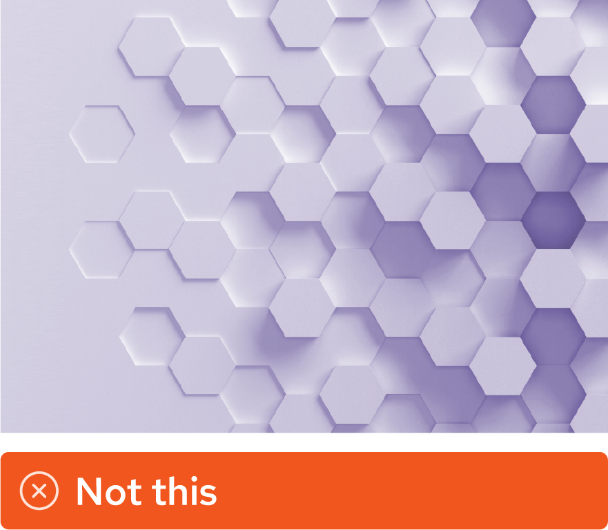 Image showing misuse: A 3D texture that looks like hexagons at various heights sticking out of a wall.