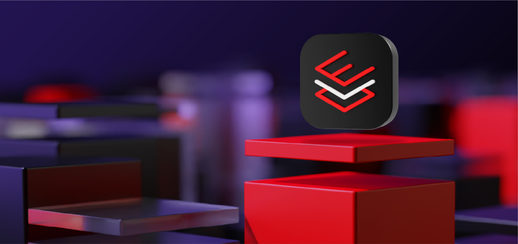 Icône de la technologie Red Hat Enterprise Linux flottant au-dessus d'une illustration de la standardisation basée sur Linux