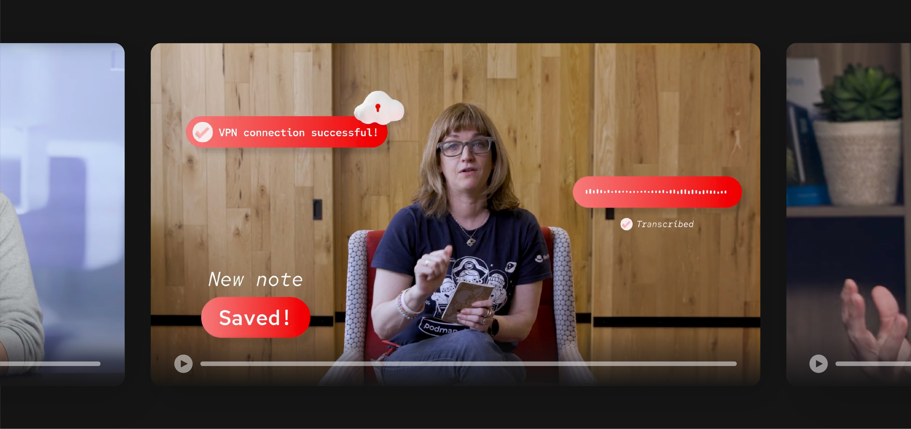 Plusieurs vignettes de vidéos Red Hat