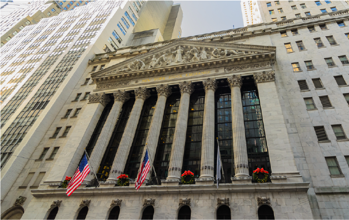 A licensed stock photo of the New York Stock Exchange.