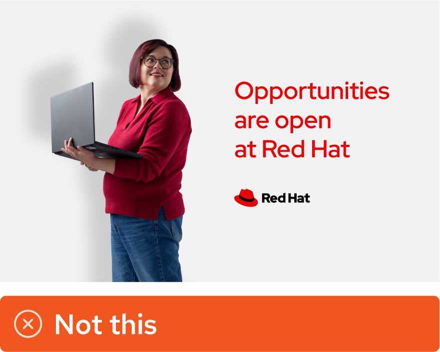 Image showing misuse: A studio portrait used in a social media image. The drop shadow behind the portrait is cast to the left when the shadows in the portrait are cast to the right.