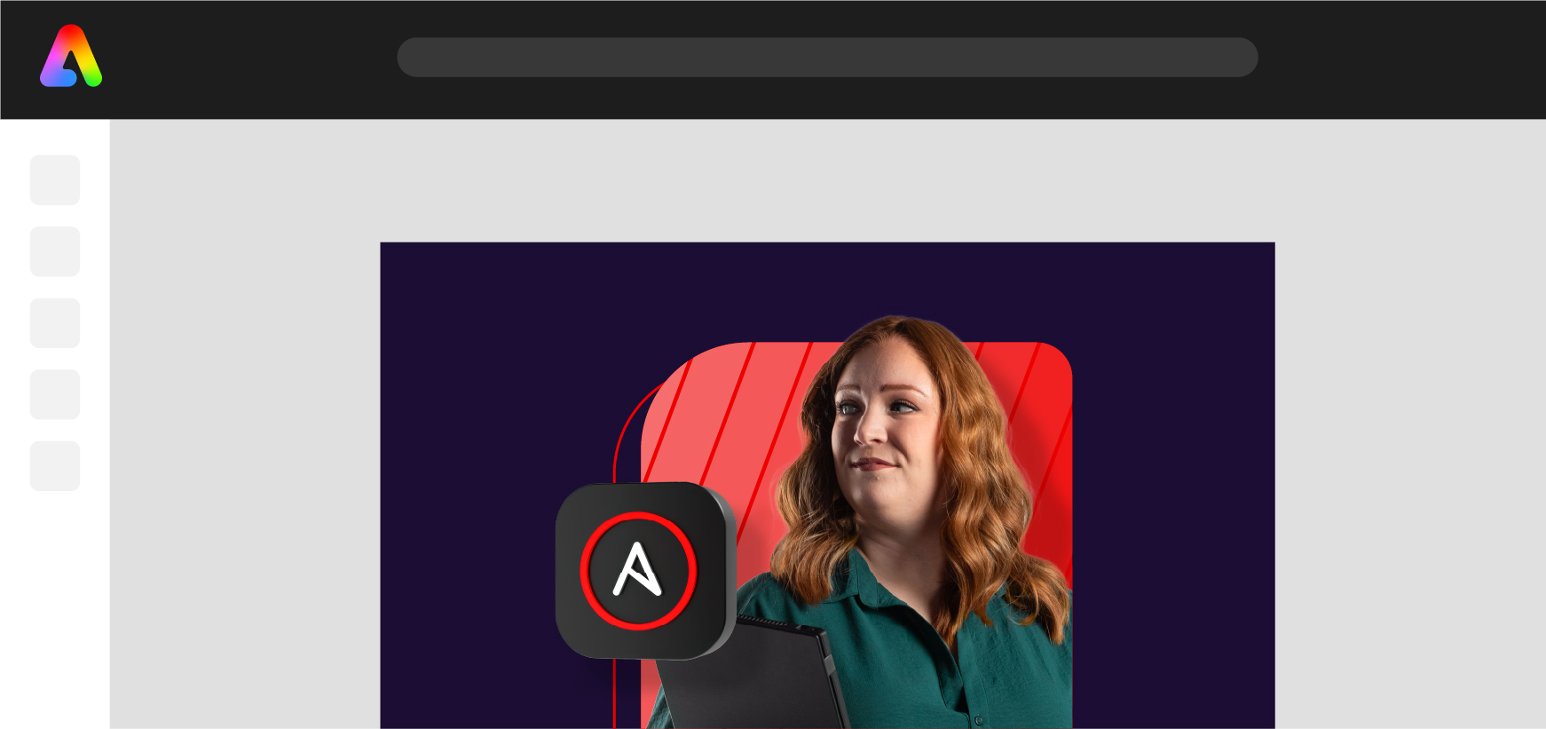 Image Red Hat pour les réseaux sociaux en cours de modification dans Adobe Express