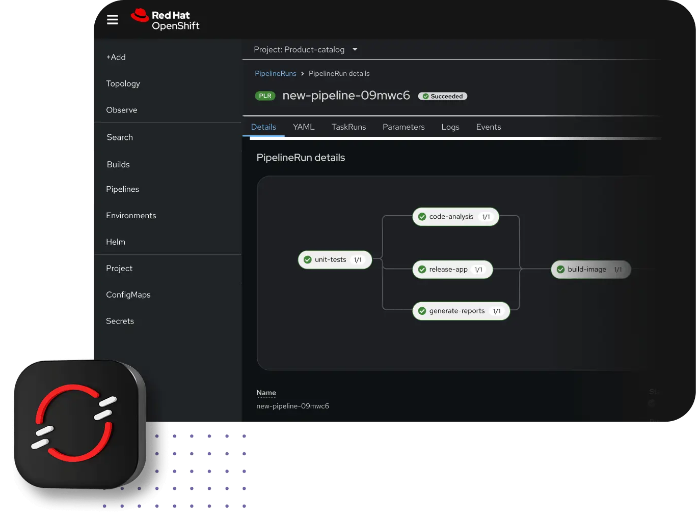 OpenShift product page hero image