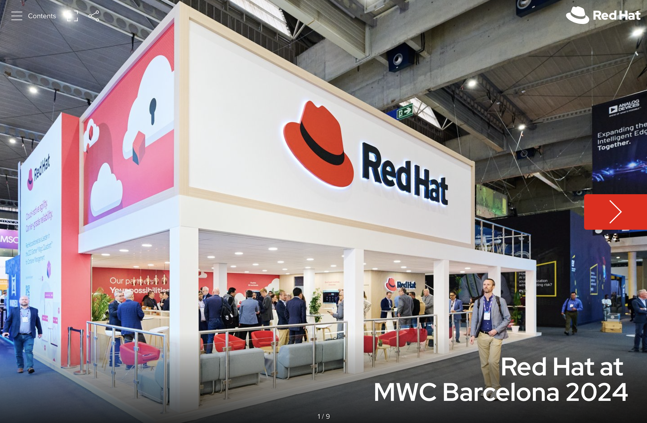 Red Hat booth at MWC 2024