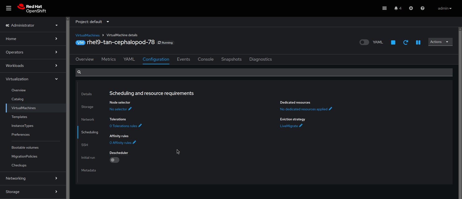 Image of VirtualMachine details page