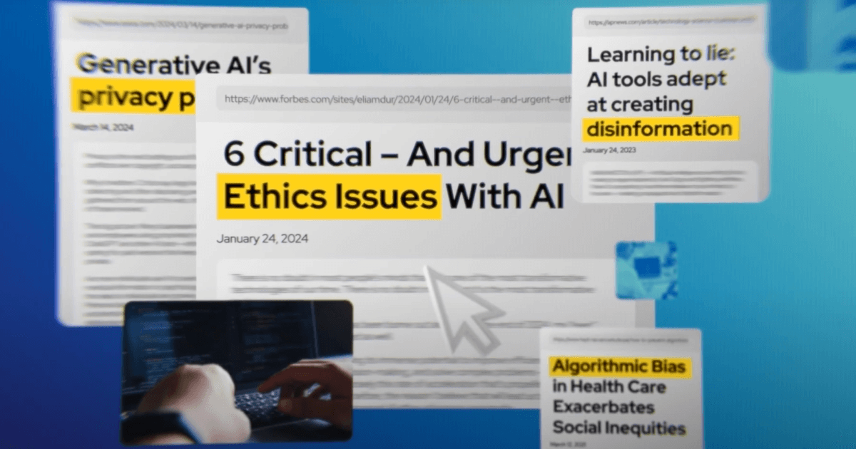 multiple browser windows with headlines highlighted