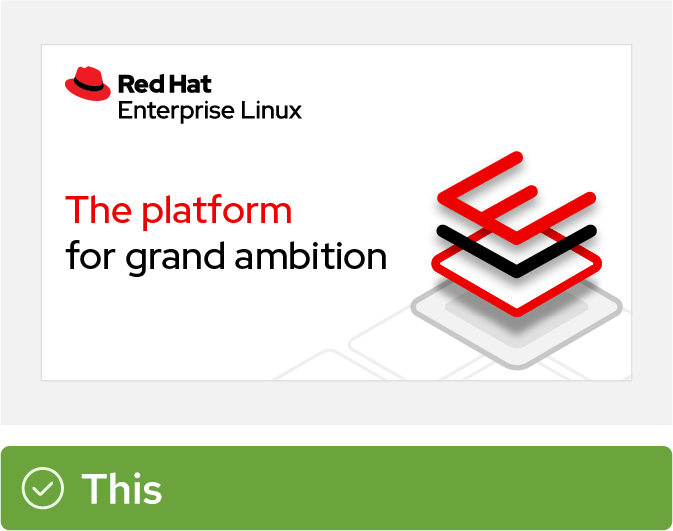 A social media asset advertising Red Hat AI and using the approved Red Hat AI platform artwork in red, black, and white.