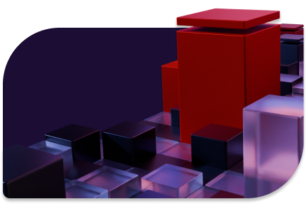 Three dimensional, transparent, glowing platforms 