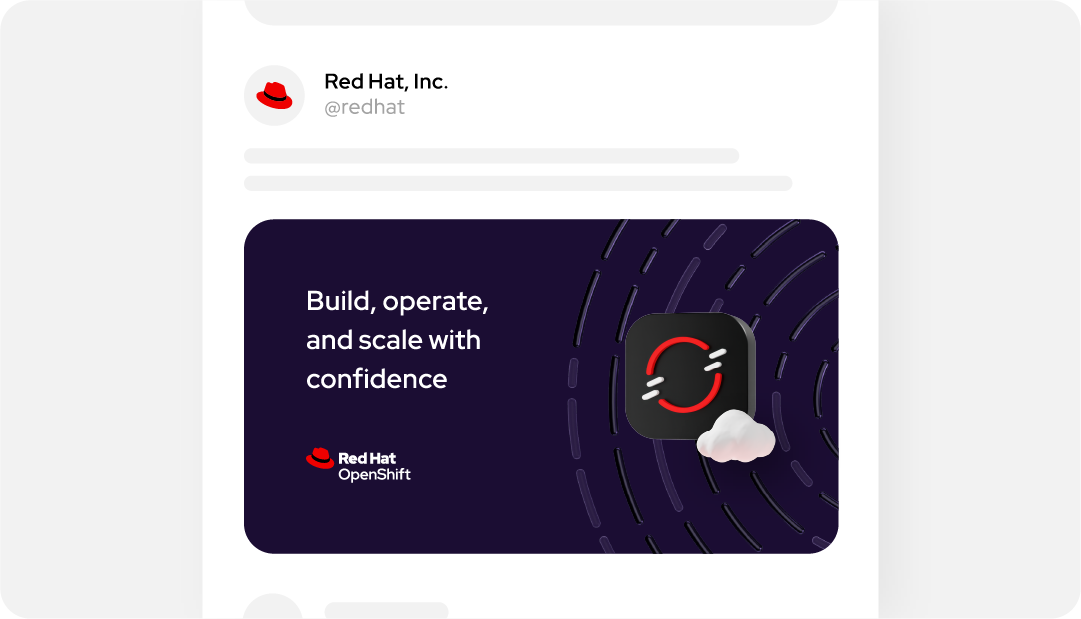 OpenShift social media post example