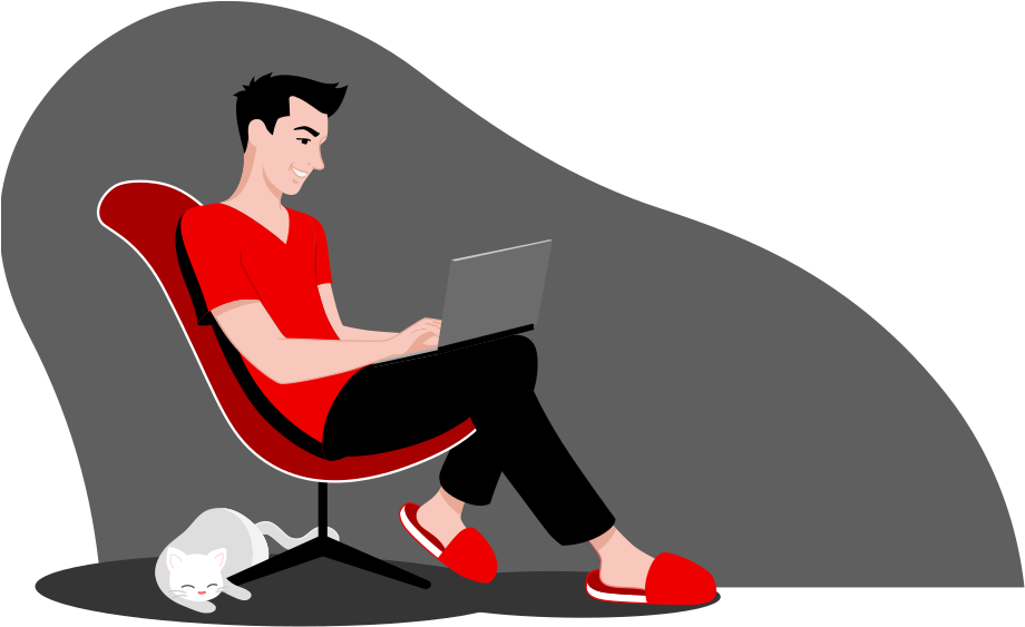 Image of person working on laptop 