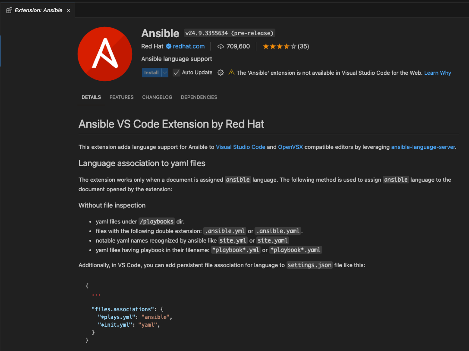 Instalación de Ansible VS Code