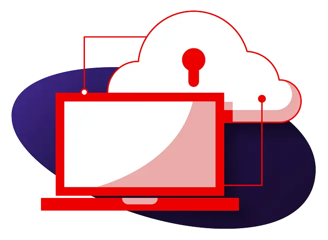 Laptop with secure cloud