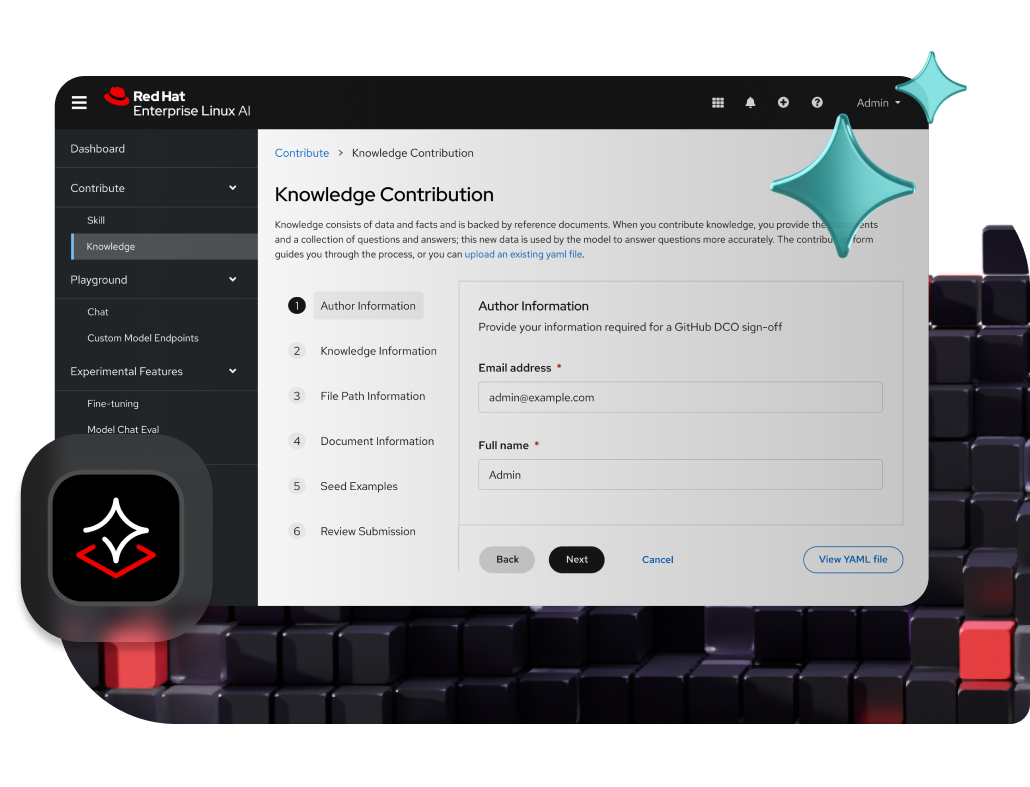 RHELAI interface graphic