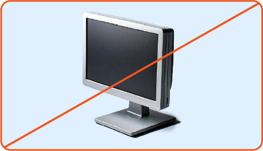 Image showing misuse: 3d object of a computer monitor generated by Firefly
