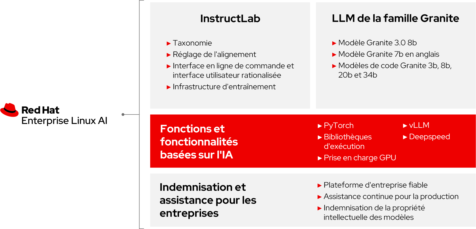 Schéma de présentation de RHEL AI
