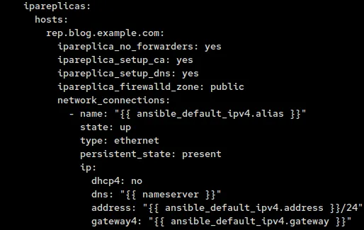 Automating IdM installation - vars section of inventory file