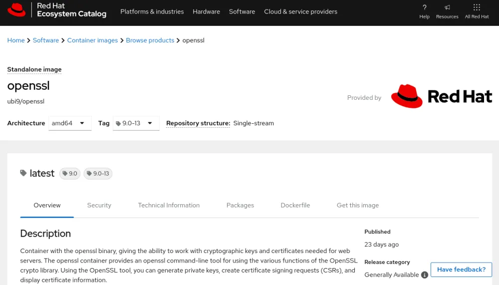Portable certificate and signing container
