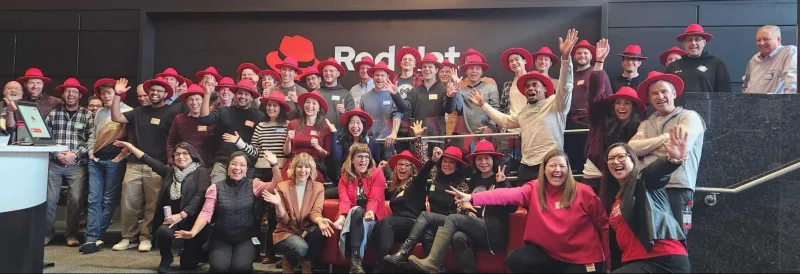 The entire AI Engineering team from Neural Magic gathered in Boston to join Red Hat at the beginning of the year