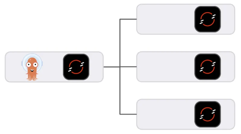 topology uses a single Argo CD