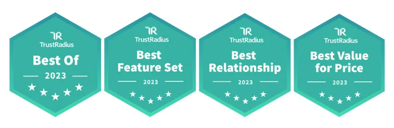 TrustRadius Award badges