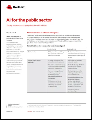 First page of AI for the public sector overview