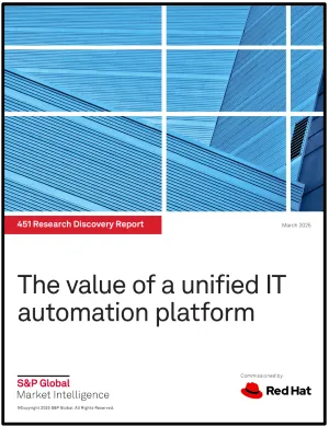 First page of The value of a unified IT automation platform analyst paper