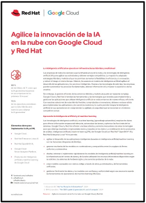 first page of Agilice la innovación de la IA en la nube con Google Cloud y Red Hat pdf