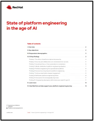 Image of first page of State of platform engineering in the age of AI pdf