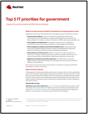 First page of Top 5 IT priorities for government overview