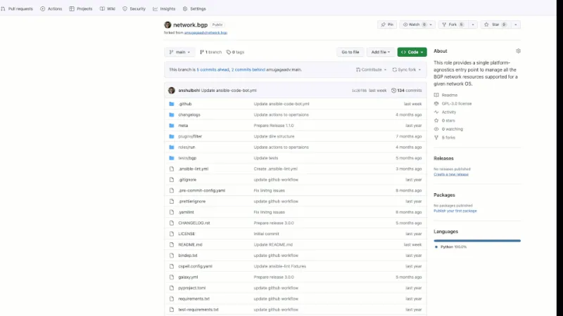 Ansible Code bot in action