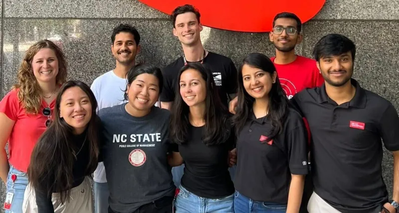 Bradley and some of his fellow interns