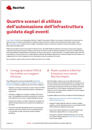 Quattro scenari di utilizzo dell'automazione dell'infrastruttura guidata dagli eventi