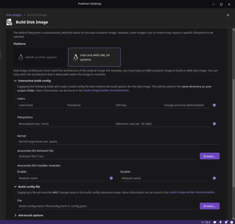  advanced OS configuration options are made easy in Podman Desktop