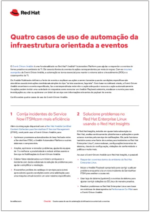 Quatro casos de uso de automação da infraestrutura orientada a eventos