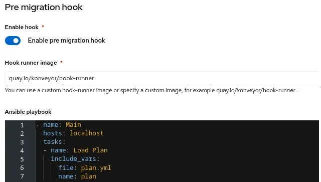 sing migration hooks in migration toolkit for virtualization