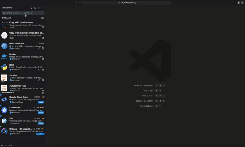 Installing the Ansible Visual Studio Code extension