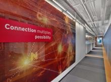 Interior shot of Red Hat Tower