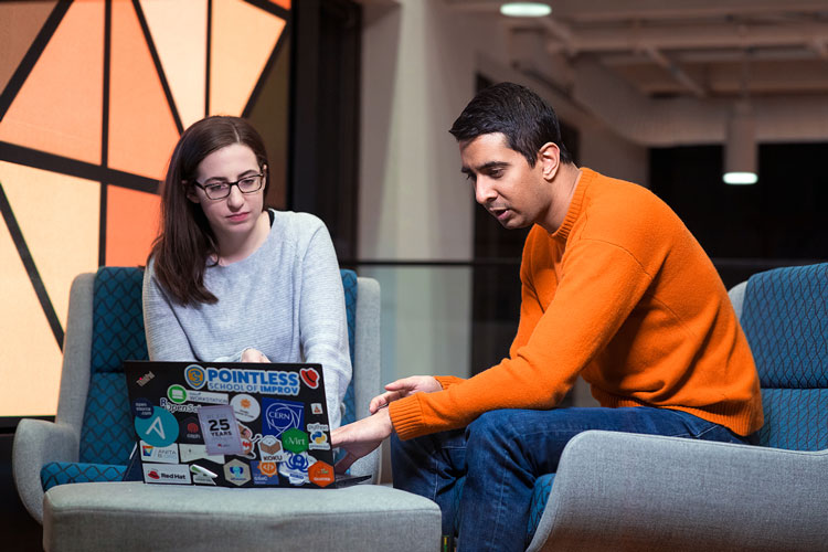 TAM discussion on laptop